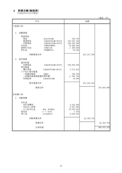 平成29年度財産目録image